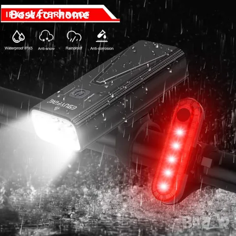 Преден и заден LED фар за велосипед  EBUYFIRE, снимка 4 - Части за велосипеди - 49739833