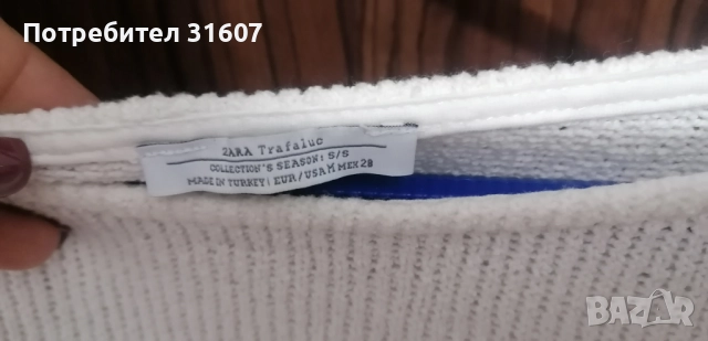 БЯЛА БЛУЗКА-ZARA, снимка 3 - Блузи с дълъг ръкав и пуловери - 52342855