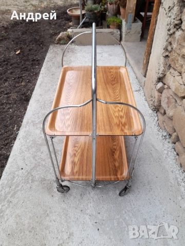 Стара количка за сервиране, снимка 5 - Други ценни предмети - 52079729