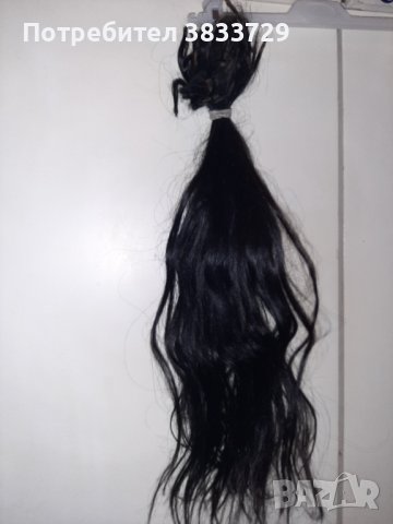 Естествена коса на кичури с кератин 60 см., снимка 1 - Аксесоари за коса - 43886612