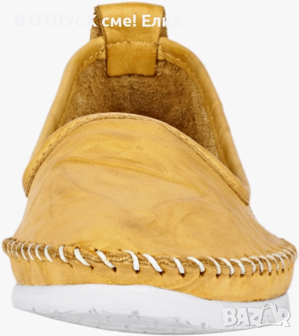 andrea conti woman slipper yellow Естествена кожа обувки жълти тип еспадрили.меки и леки, снимка 3 - Дамски ежедневни обувки - 51481963