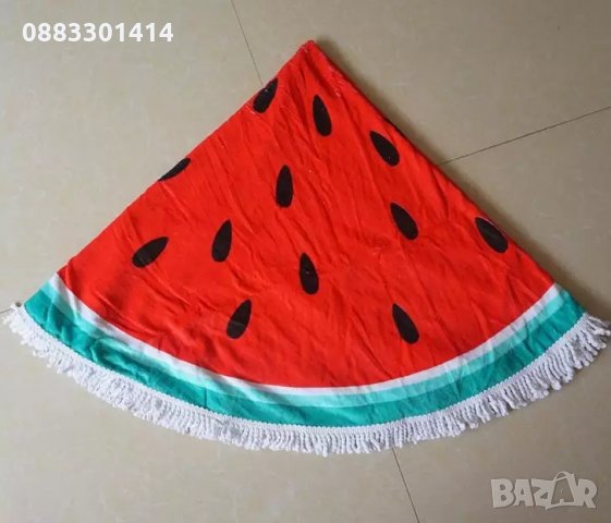 Плажна кърпа Диня Кръгла кърпа , снимка 3 - Хавлиени кърпи - 33212603