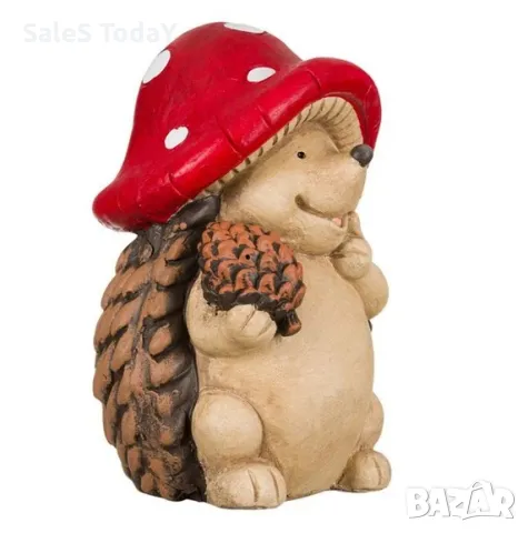 Керамичен фигурка за градина, тераса, балкон, Таралеж, 30см , снимка 3 - Градински мебели, декорация  - 49632409