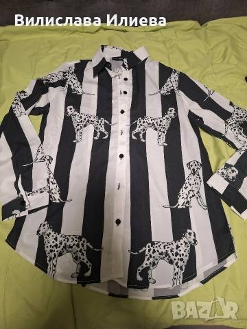 Дамска риза с принт кучета, снимка 3 - Ризи - 52632670