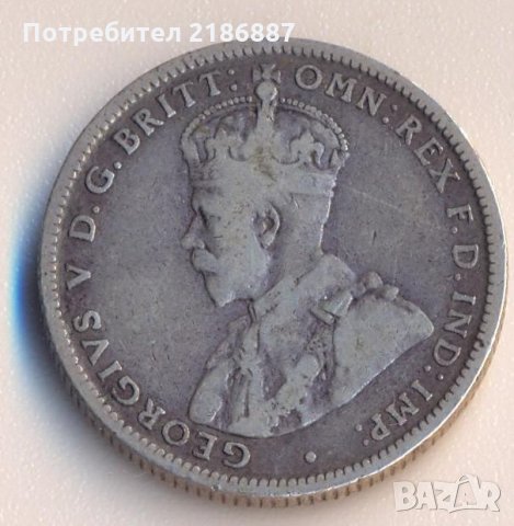 Австралия 1 шилинг 1916 година, прилична сребърна монета, снимка 2 - Нумизматика и бонистика - 32534314