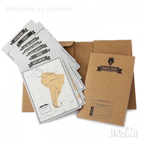 Дневник на Пътешественика Travelogue със Скреч Карти, снимка 11 - Други стоки за дома - 26845190