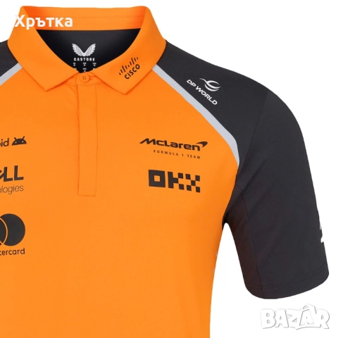 McLaren F1 Team Polo Shirt - Оригинална мъжка тениска с яка размер L, снимка 5 - Тениски - 52850651