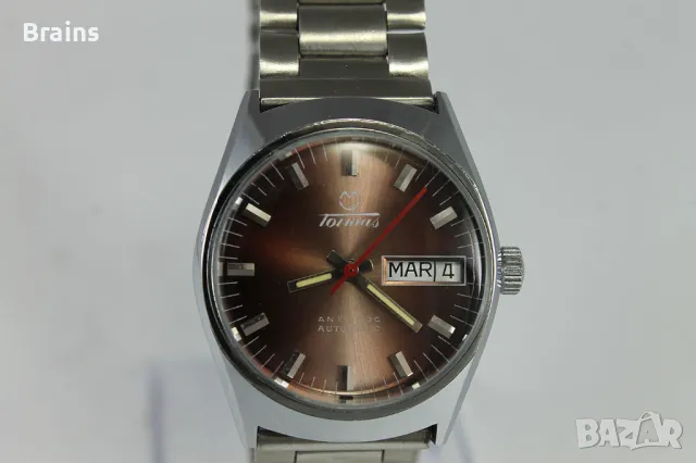 1960's TORMAS Automatic Френски Ръчен Часовник, снимка 4 - Антикварни и старинни предмети - 48578704