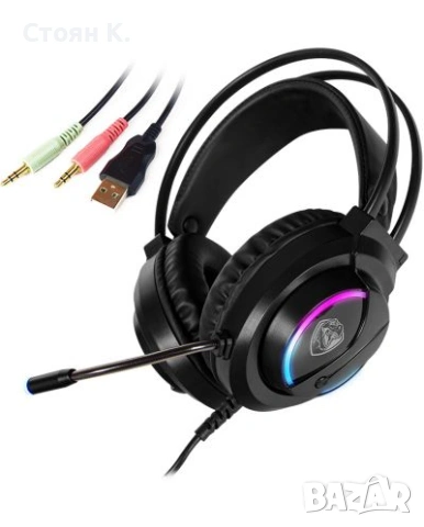 Гейминг слушалки с микрофон Roxpower T-ROX STGH707, снимка 2 - Слушалки за компютър - 53327839