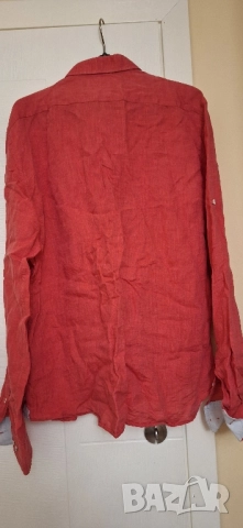 Мъжка риза лен Теодор,2ХL, снимка 6 - Ризи - 51620251