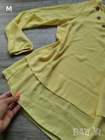 Нова дамска елегантна блуза / риза в жълт цвят на намаление , снимка 3 - Блузи с дълъг ръкав и пуловери - 37992866