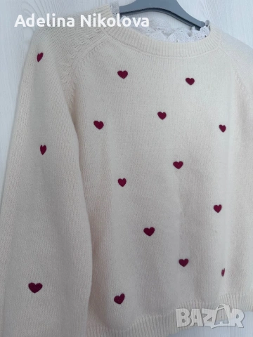 Пуловер с дантела, снимка 5 - Блузи с дълъг ръкав и пуловери - 53484812