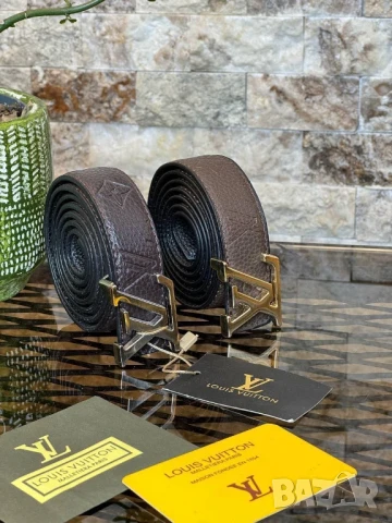 колани от естествена кожа в кутия louis vuitton 