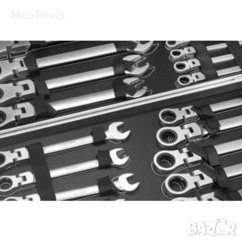 Звездогаечни чупещи тресчотни ключове 6-32мм в куфар Stahlmayer, снимка 3 - Ключове - 49197774