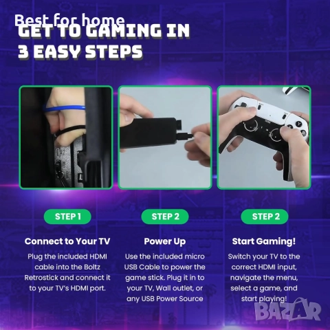 Boltz Retro Stick геймърска конзола, снимка 4 - Други игри и конзоли - 52350798
