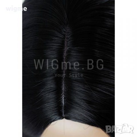 Дълга чуплива черна перука Луси, снимка 3 - Аксесоари за коса - 32837912
