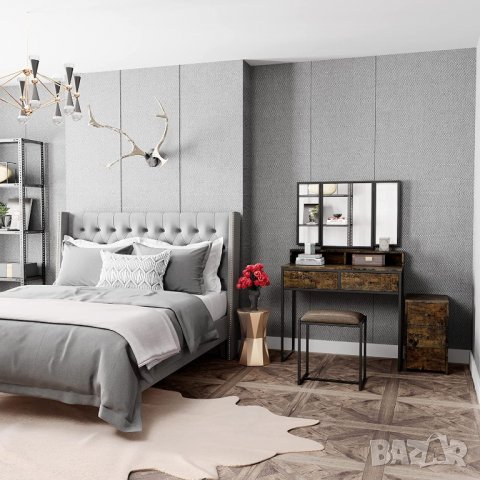 ПРОМОЦИЯ Тоалетка с табуретка в индустриален стил YSG-21304-RC, снимка 5 - Тоалетки - 38955370