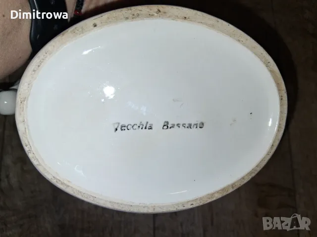Vecchia Bassano декоративна купа/бонбониера/фруктиера/цветарник, снимка 14 - Антикварни и старинни предмети - 48857202