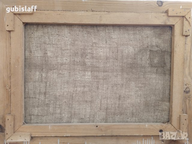 Стара картина, пейзаж от гр. Елена, български автор, 1970-те, снимка 4 - Картини - 28763512