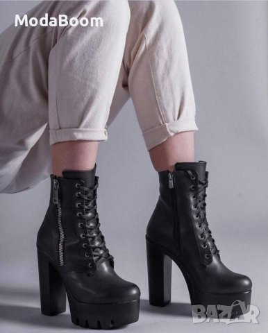 Дамски боти на ток, снимка 5 - Дамски обувки на ток - 36641641