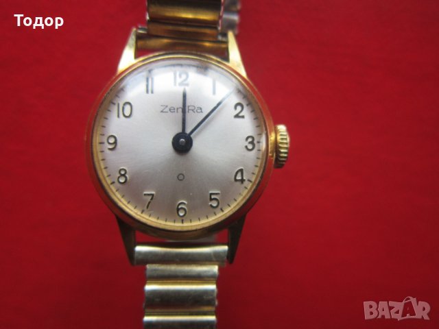 Дамски позлатен часовник Зентра , снимка 2 - Дамски - 33100534