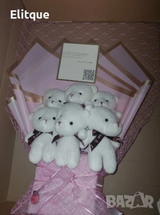 🎁 Премиум Плюшен Букет – Подаръци за рожден ден – Подарък за любима  , снимка 2 - Други - 53078892