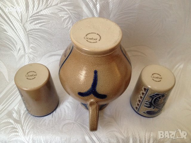 Vintage. Goebel. Не използван. Немски сервиз кана и 2 чаши за вино/ракия., снимка 10 - Антикварни и старинни предмети - 39965233