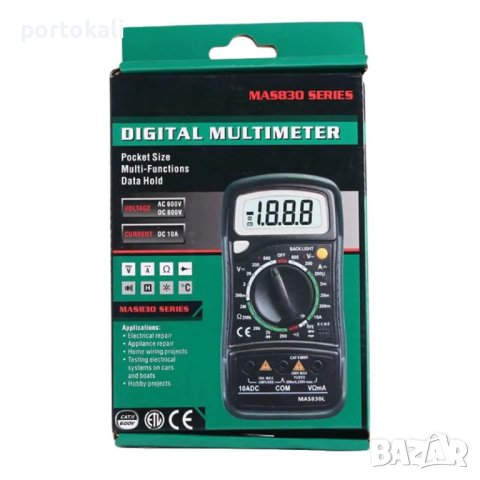 НОВ! Измервателен уред мултицет мултиметър MAS830L 10A 600V, снимка 2 - Други инструменти - 43229086