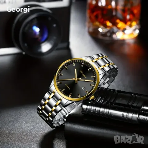 Мъжки класически автоматичен Златен часовник Dianpai* Gold !, снимка 5 - Мъжки - 49337962