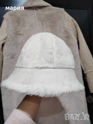 Ново  пухкаво палто в комплект с шапка , снимка 6 - Палта, манта - 38720916