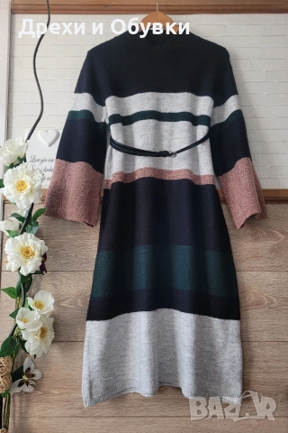 Рокля плетиво тип пуловер , снимка 3 - Рокли - 51764074