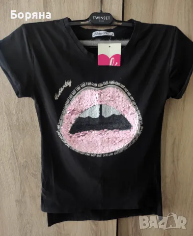 Нова тениска с пайети, снимка 1