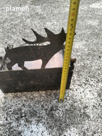 Стара медна етажерка, снимка 4 - Антикварни и старинни предмети - 51227659