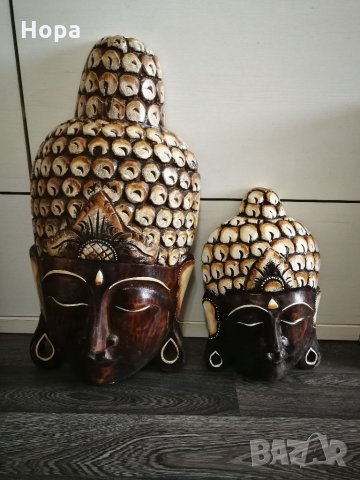 Маска за стена от дърво Буда 