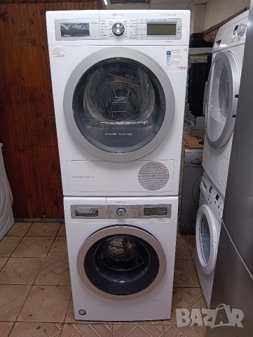 Комплект пералня и сушилня с термопомпа Бош Bosch Home Professional A+++ 8кг Made in Germany , снимка 5 - Перални - 52787498