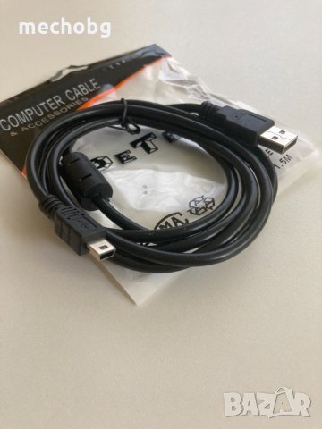 Кабел DeTech USB - USB Mini, 1.5m за PS3/PSP, снимка 3 - Аксесоари - 33360769
