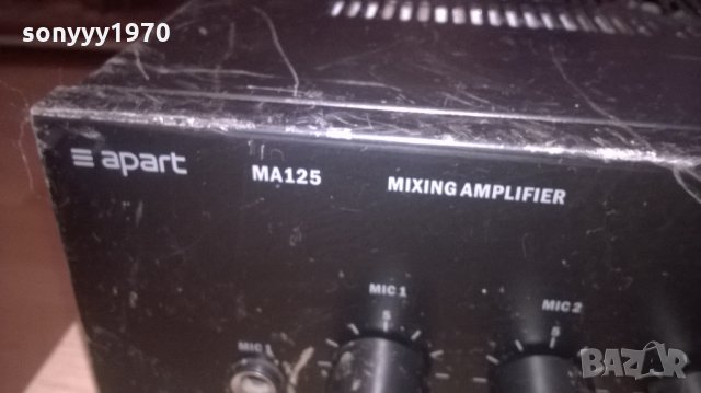 поръчан-APART MA-125 MIXING AMPLIFIER-ВНОС ХОЛАНДИЯ, снимка 6 - Ресийвъри, усилватели, смесителни пултове - 27796201