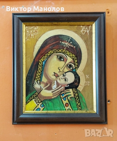 Рисувани икони 20/25см. , снимка 3 - Икони - 19279213