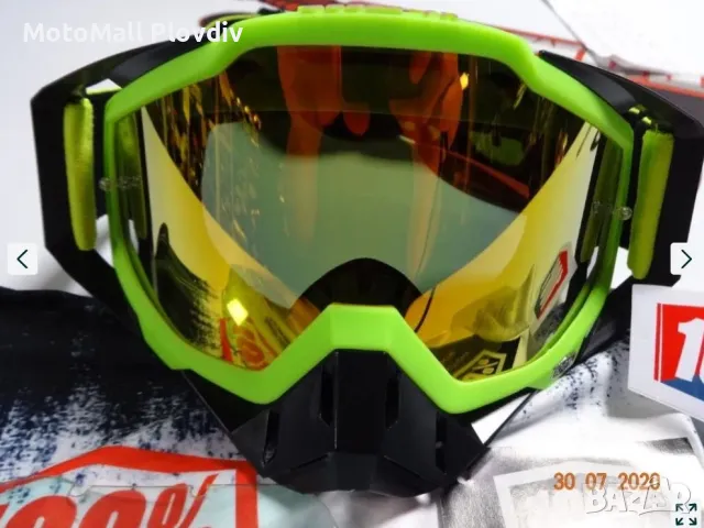 100% очила за крос мото вело очила 100 процента нови за каска, снимка 7 - Аксесоари и консумативи - 49272258