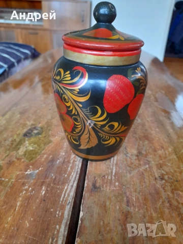 Стара дървена кутия,хохлома #12, снимка 2 - Други ценни предмети - 52309750