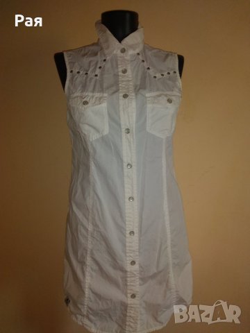 Бяла спортно елегантна фирмена рокля / сукман , снимка 1