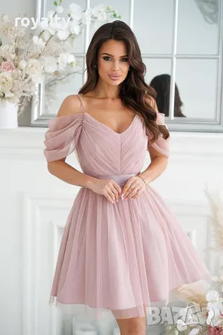 Официална рокля с тюл Различни цветове , снимка 2 - Рокли - 50414678