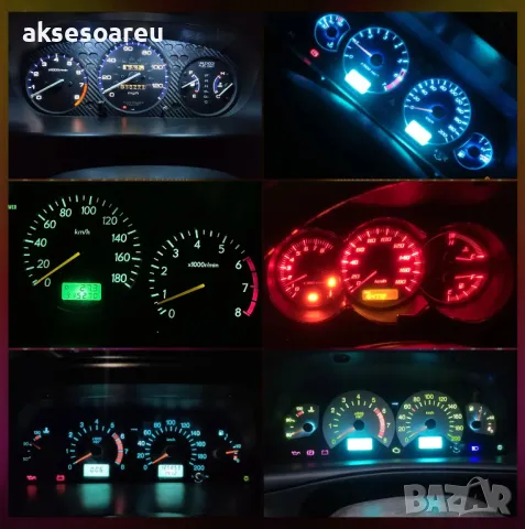 10 бр. малки габаритни крушки за арматурно табло T5 3SMD LED супер ярък 3030 LED осветление, снимка 7 - Аксесоари и консумативи - 47969066