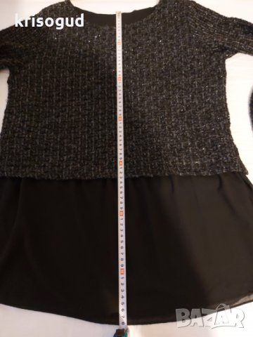 Елегантна и стилна дамска блуза, 50% Памук; 50% Полиестер, произведена в Италия, снимка 4 - Блузи с дълъг ръкав и пуловери - 27319778