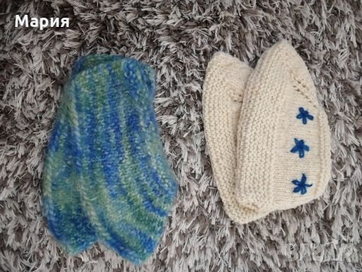 Нови дамски топли терлички ръчно плетиво от мохер и вълна, снимка 3 - Други - 28040973