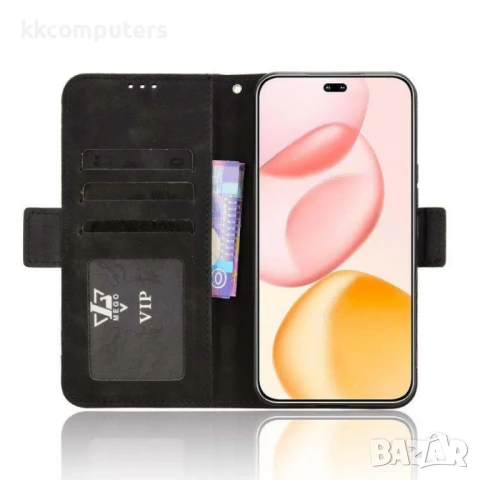 Honor 400 Pro 5G Magnetic Wallet Кожен Калъф и Протектор, снимка 10 - Калъфи, кейсове - 50643615