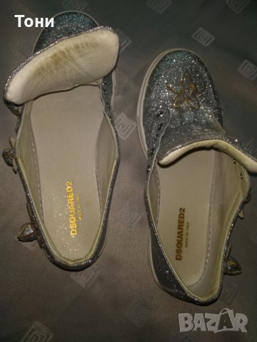 Спортно елегантни сребърни обувки Dsquared2, снимка 14 - Дамски елегантни обувки - 28913400