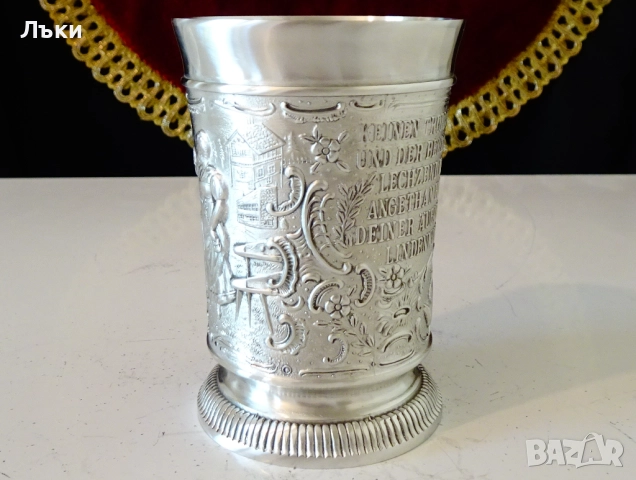 Калаена чаша за вино серия Lindenwirtin,любовна песен. , снимка 4 - Антикварни и старинни предмети - 51593270