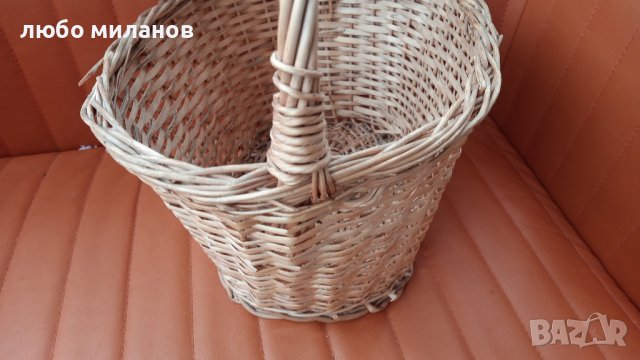 Стара плетена кошница, обла, снимка 7 - Антикварни и старинни предмети - 43426848