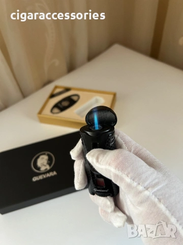 Guevara подаръчен комплект за пури – запалка и резачка, снимка 2 - Запалки - 53152665